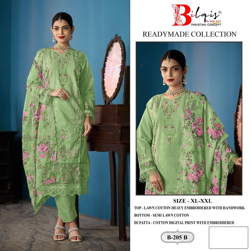 Bilqis B 205 Readymade Lawn Cotton Pakistani Salwar Kameez