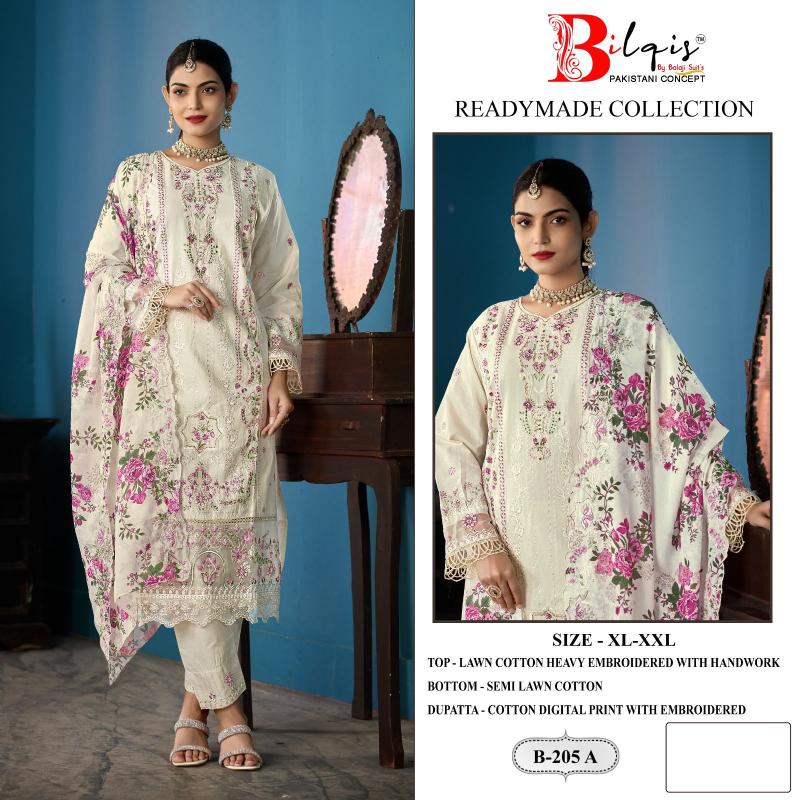 Bilqis B 205 Readymade Lawn Cotton Pakistani Salwar Kameez