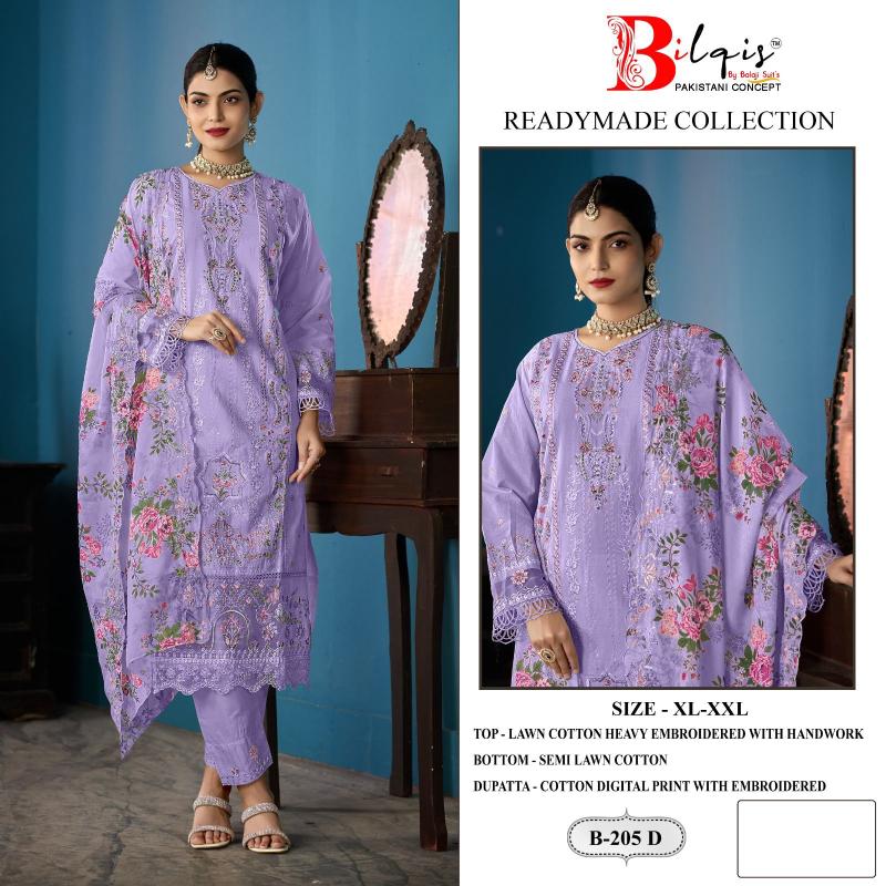 Bilqis B 205 Readymade Lawn Cotton Pakistani Salwar Kameez