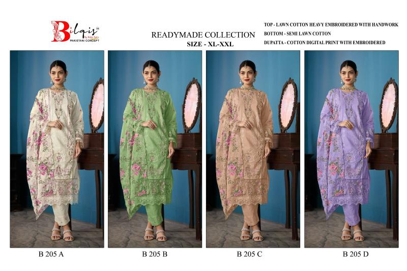 Bilqis B 205 Readymade Lawn Cotton Pakistani Salwar Kameez