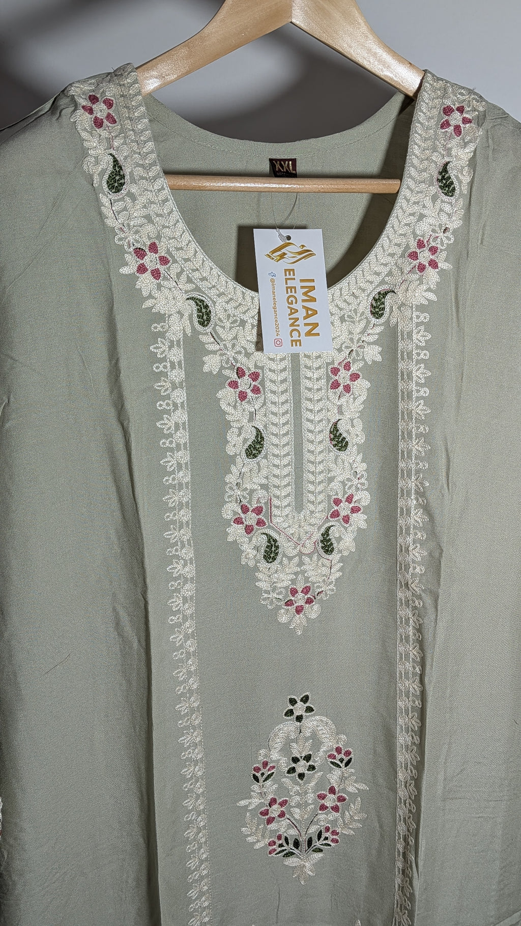 Heritage Resham Embroidered Suit Set | Pastel Edition (Available in Sage Green & Lavender)