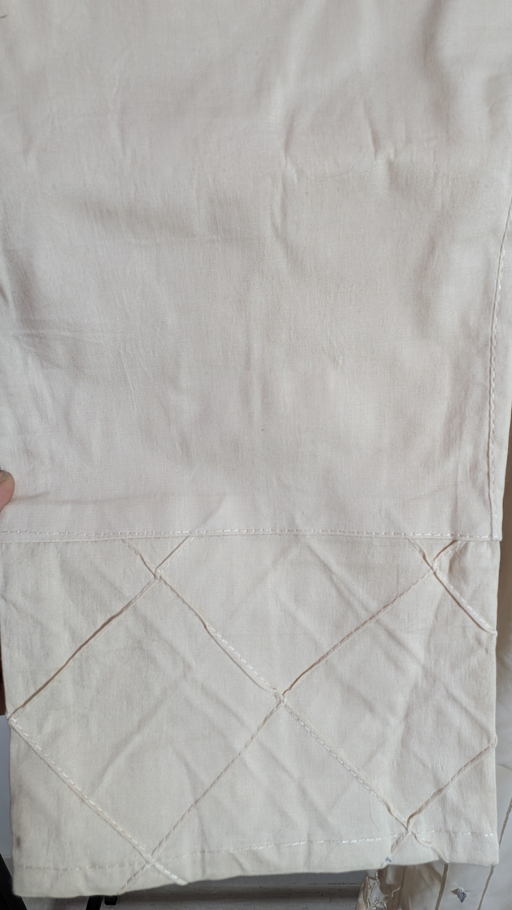 Vintage Ivory Lurex Suit Set | Crochet Lace & Shibori Edition